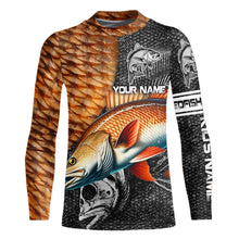 Load image into Gallery viewer, Redfish puppy drum tackle fishing shirts for men Long Sleeve UV protection Custom gift for anglers NQS1374