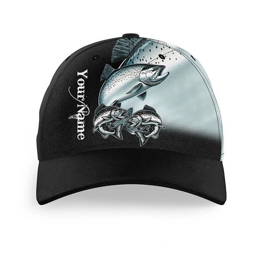 Chinook salmon fishing blue scales Custom Salmon fishing hat Unisex Fishing Baseball Angler hat cap NQS6262