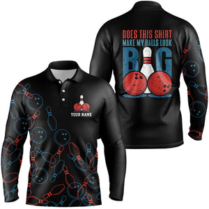 Funny Retro Men Bowling Shirts, Personalized Bowlers Jersey Does This Shirt Make My Balls Look Big NQS8574