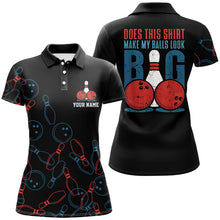 Load image into Gallery viewer, Funny Retro Women Bowling Shirts, Personalized Bowlers Jersey Does This Shirt Make My Balls Look Big NQS8574