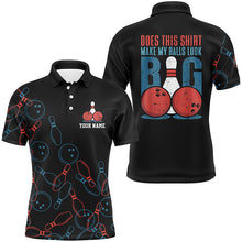 Load image into Gallery viewer, Funny Retro Men Bowling Shirts, Personalized Bowlers Jersey Does This Shirt Make My Balls Look Big NQS8574