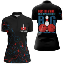 Load image into Gallery viewer, Funny Retro Women Bowling Shirts, Personalized Bowlers Jersey Does This Shirt Make My Balls Look Big NQS8574