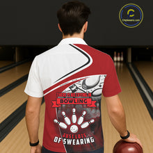 Load image into Gallery viewer, Funny Bowling Hawaiian Shirt custom name There is no crying in bowling just lots of swearing NQS11349