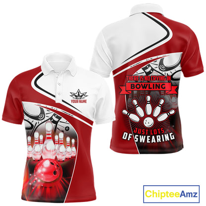 Funny Bowling Shirts For Men custom name There is no crying in bowling just lots of swearing NQS11349