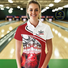 Load image into Gallery viewer, Funny Bowling Shirts For Women custom name There is no crying in bowling just lots of swearing NQS11349