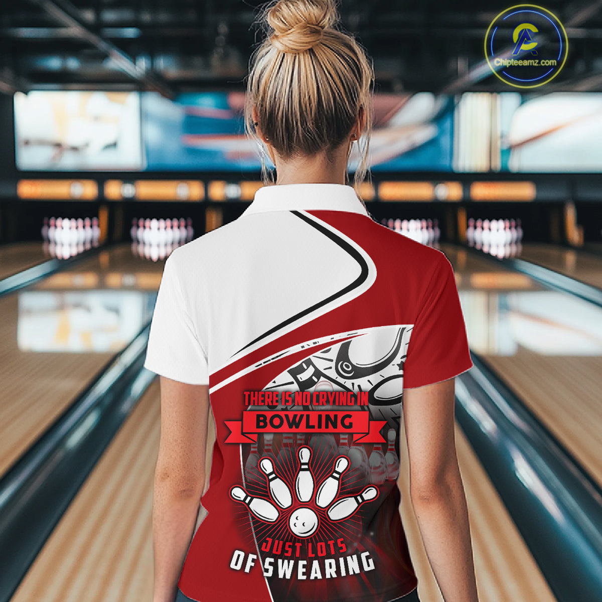 Funny Bowling Shirts For Women custom name There is no crying in bowling just lots of swearing NQS11349