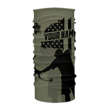 Load image into Gallery viewer, Redfish hunter bowfishing American flag Custom UV sun protection Long sleeve Fishing Shirts jerseys NQS9618