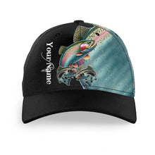 Load image into Gallery viewer, Rainbow Trout fishing scales Custom Rainbow Trout fishing hat Unisex Fishing Baseball Angler hat cap NQS9076