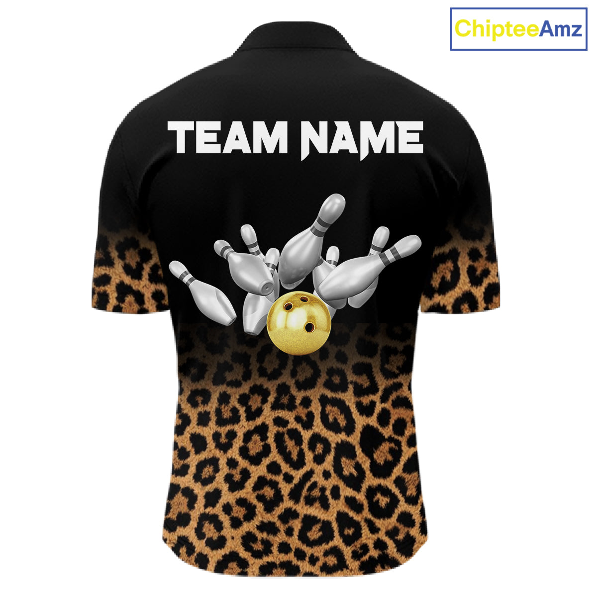 Custom Leopard Bowling Polo, Quarter Zip Jerseys for Men, Personalized Leopard Bowling Team shirts NQS11570