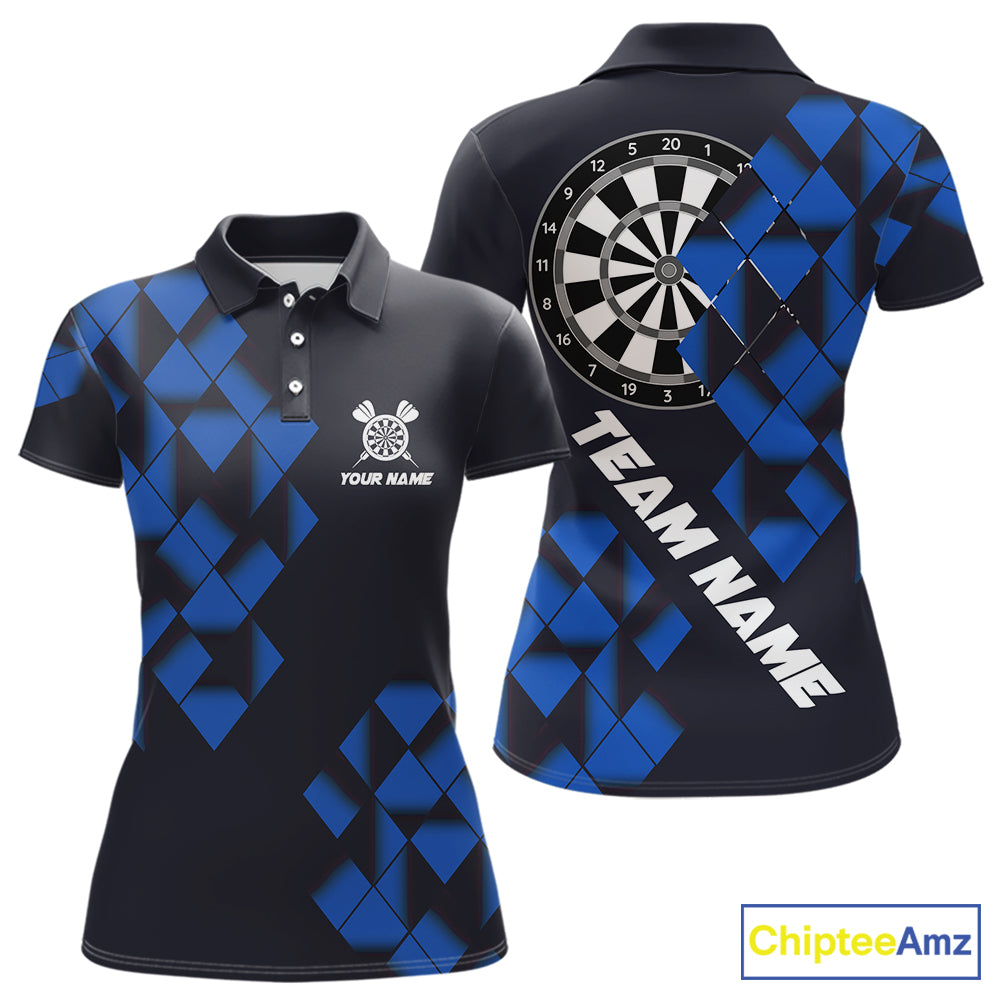 Personalized Black and Blue Darts Board 3D Printed Women Dart Shirts Custom Cool Dart Jersey For Team NQS11567