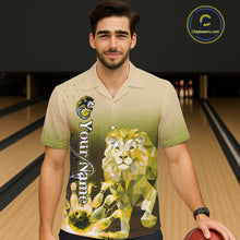 Load image into Gallery viewer, Yellow Lightning Lion Bowling Hawaiian Shirt Custom Lion Bowling Team jerseys NQS11569