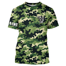 Load image into Gallery viewer, Bass fishing green camouflage Custom bass fishing Shirts jerseys - personalized camo fishing apparel NQS7568