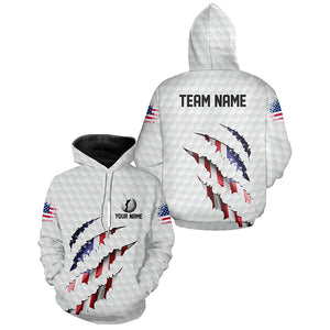 Personalized American Flag golf Hoodies, Custom Patriotic Golf Hoodie Team Shirts NQS8392