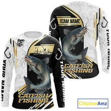 Load image into Gallery viewer, Personalized Catfish fishing shirts Custom sun protection Catfish fishing team jerseys | Gold NQS11160