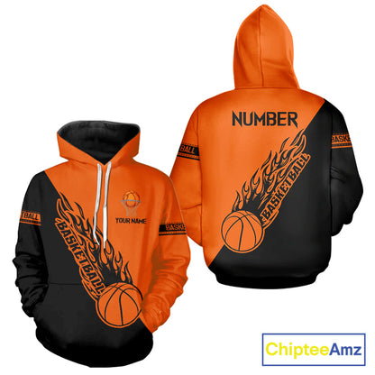 Black and Orange Flame Basketball shirts custom name and number Basketball team jerseys NQS11365
