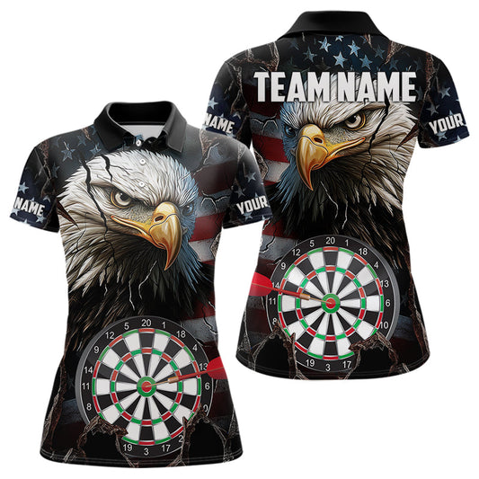 Eagle American flag Women Darts Team Shirts Custom Patriotic Darts Jersey NQS9619