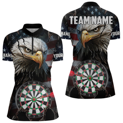 Eagle American flag Women Darts Team Shirts Custom Patriotic Darts Jersey NQS9619