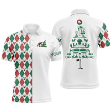 Load image into Gallery viewer, Funny Christmas Mens golf polo shirts custom Christmas tree golf icons, Christmas golf gifts NQS4252