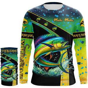 Mahi mahi fishing green scales UV protection Custom long sleeve fishing shirts, Dorado fishing jerseys NQS5393