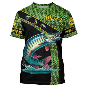 Musky fishing scales UV protection Custom long sleeve fishing shirts, muskie fishing jerseys NQS5395