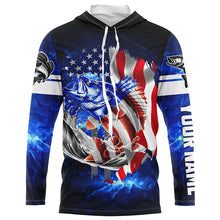 Load image into Gallery viewer, Walleye Fishing 3D American Flag patriotic Customize name All over print shirts NQS414