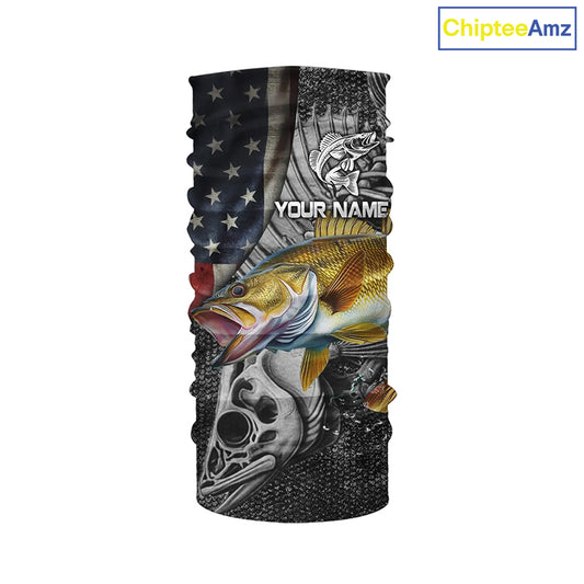 Walleye Fishing American Flag patriotic Custome 3D All Over Printed Shirts Personalized Fishing gift NQS340