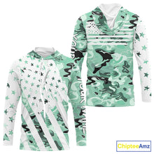 Load image into Gallery viewer, American flag Light green camo fishing personalized patriotic UV Protection camouflage Fishing jersey NQS10366