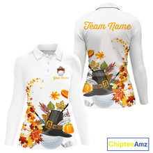 Load image into Gallery viewer, Autumn golf ball clubs Women's polo golf shirts Custom Thanksgiving team golf jerseys NQS10806