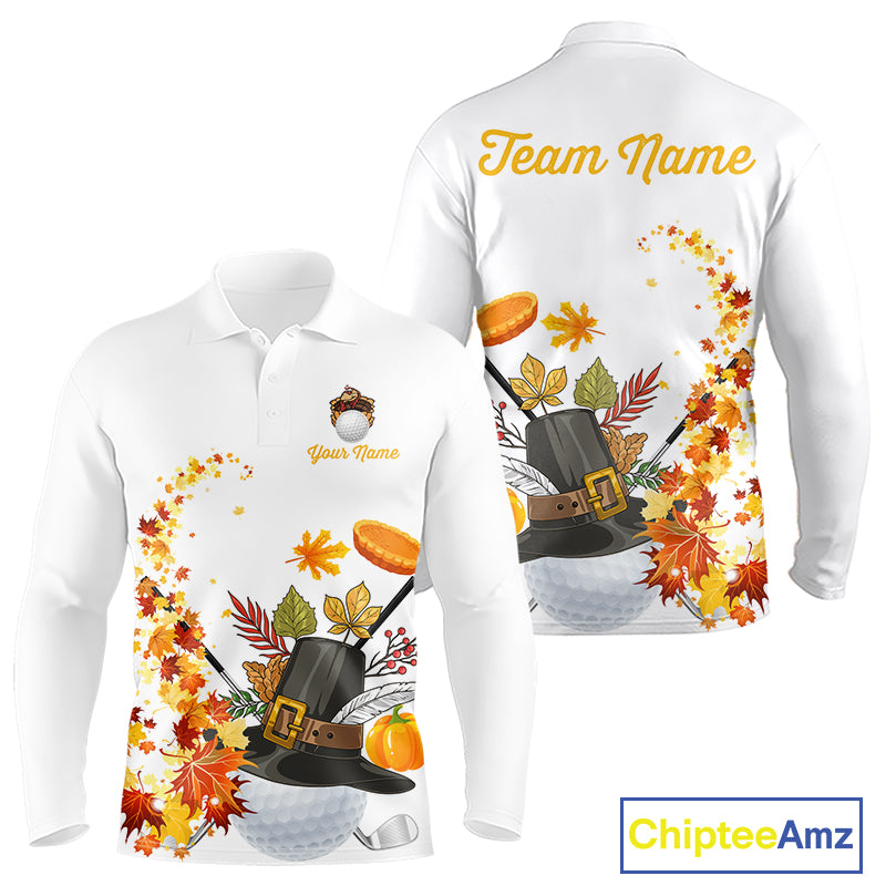 Autumn golf ball clubs Men's polo golf shirts Custom Thanksgiving team golf jerseys NQS10806