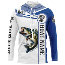 Load image into Gallery viewer, Largemouth Bass fishing UV protection Customize name and boat name long sleeves fishing shirts NQS1579