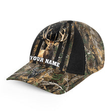 Load image into Gallery viewer, Elk hunting camo American flag Custom hunting hat Unisex Elk hunting Baseball hat NQS8871