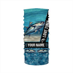 Tuna Fishing blue ocean camo customize name Tuna long sleeves shirt fishing shirts NQS688