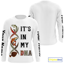 Load image into Gallery viewer, Redfish, Trout, Flounder fishing scales It&#39;s in my DNA Custom TX Slam UV Protection fishing shirts NQS10392