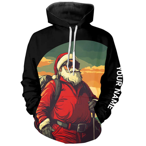 Santa Claus Playing Golf Christmas Golf Hoodies custom best golf wear NQS8648