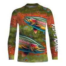 Load image into Gallery viewer, Rainbow trout fishing scales Custom long sleeve Fishing Shirt, personalized freshwater fishing jerseys NQS6801