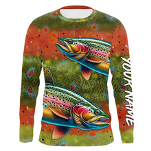 Load image into Gallery viewer, Rainbow trout fishing scales Custom long sleeve Fishing Shirt, personalized freshwater fishing jerseys NQS6801