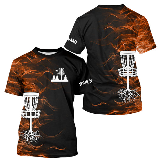 Orange smoke black Disc Golf Shirts custom team disc golf basket Unisex disc golf outfits NQS11200