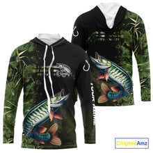 Load image into Gallery viewer, Musky fishing camouflage Custom performance long sleeve Fishing Shirts, Muskellunge Fishing jerseys NQS10081