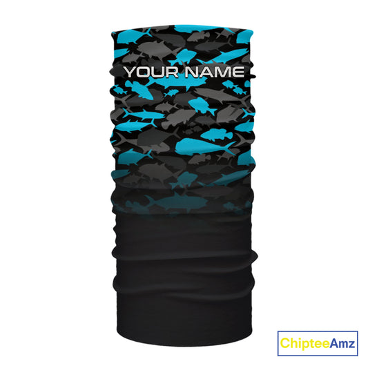 Fishing black and blue camouflage UV long sleeve hooded camo fishing shirts Custom fishing apparel NQS10600