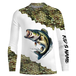 Largemouth Bass fishing custom Performance Long Sleeve UV protection fishing apparel NQS1109