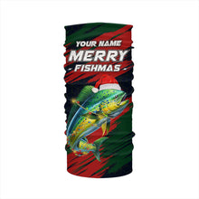 Load image into Gallery viewer, Personalized Christmas Mahi mahi Fishing Shirts, Mery fishmas Fishing gift for men, women, kid NQS6816