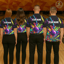 Load image into Gallery viewer, Colorful bowling jerseys Bowling Polo, 1/4 Zip Shirt for Women Custom Bowling Team shirts for bowlers NQS7597