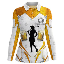 Load image into Gallery viewer, Women golf polo shirt custom golf and beer cool golf shirts for ladies, golf gifts for women NQS8225