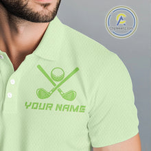 Load image into Gallery viewer, Green Men golf polo shirts custom golf outfits for men, Gift for golf lovers NQS10849