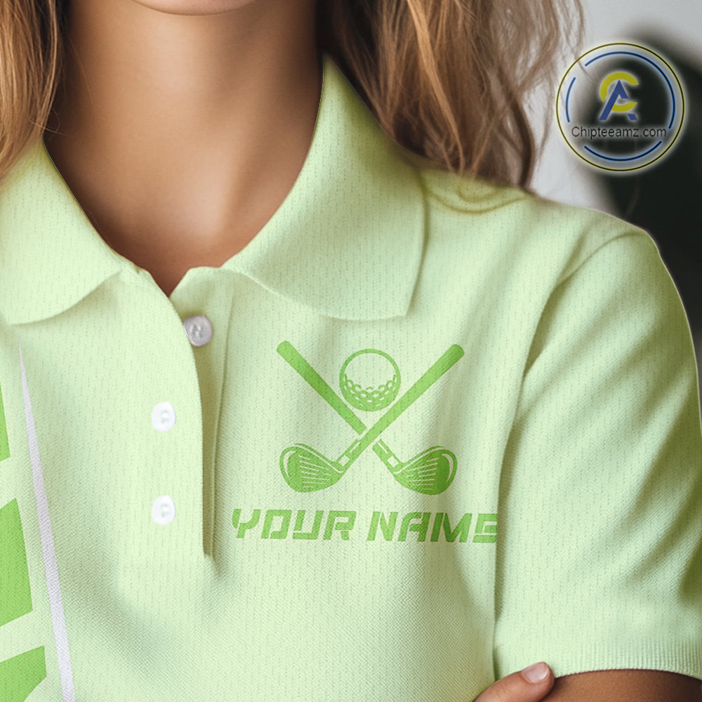 Green Women golf polo shirts custom golf outfits for ladies, Gift for golf lovers NQS10849