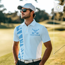 Load image into Gallery viewer, Blue Men golf polo shirts custom golf outfits for men, Gift for golf lovers NQS10850