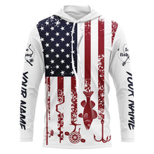 Load image into Gallery viewer, American Flag Walleye Ice Fishing Shirts Custom Patriotic Fishing Jersey For Fisherman NQS9159