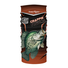 Load image into Gallery viewer, Black and Orange Crappie Long Sleeve Fishing Shirts, Personalized Crappie Fishing Tounament Jerseys NQS9680