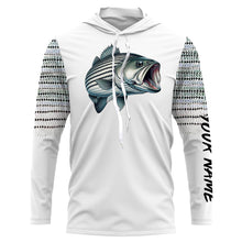 Load image into Gallery viewer, Striped bass Fishing scales Custom long sleeve Fishing Shirts, personalized Striper fishing apparel NQS581