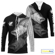 Load image into Gallery viewer, Striped Bass performance Fishing Shirts Custom Striper Fishing Long Sleeve Tournament Fishing Shirts NQS10113